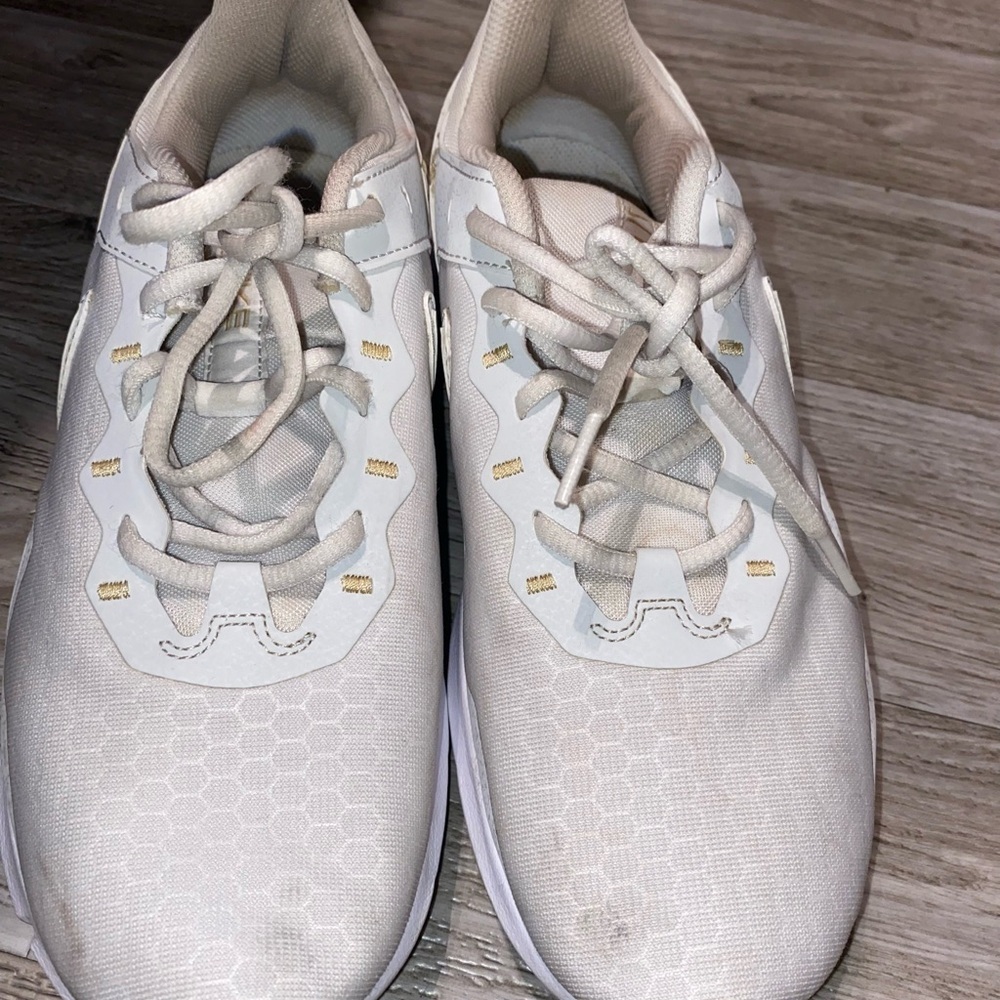 Nike Womens Legend Essential 2 White Gold Running Shoes Sneakers Size 10 - Picture 8 of 12
